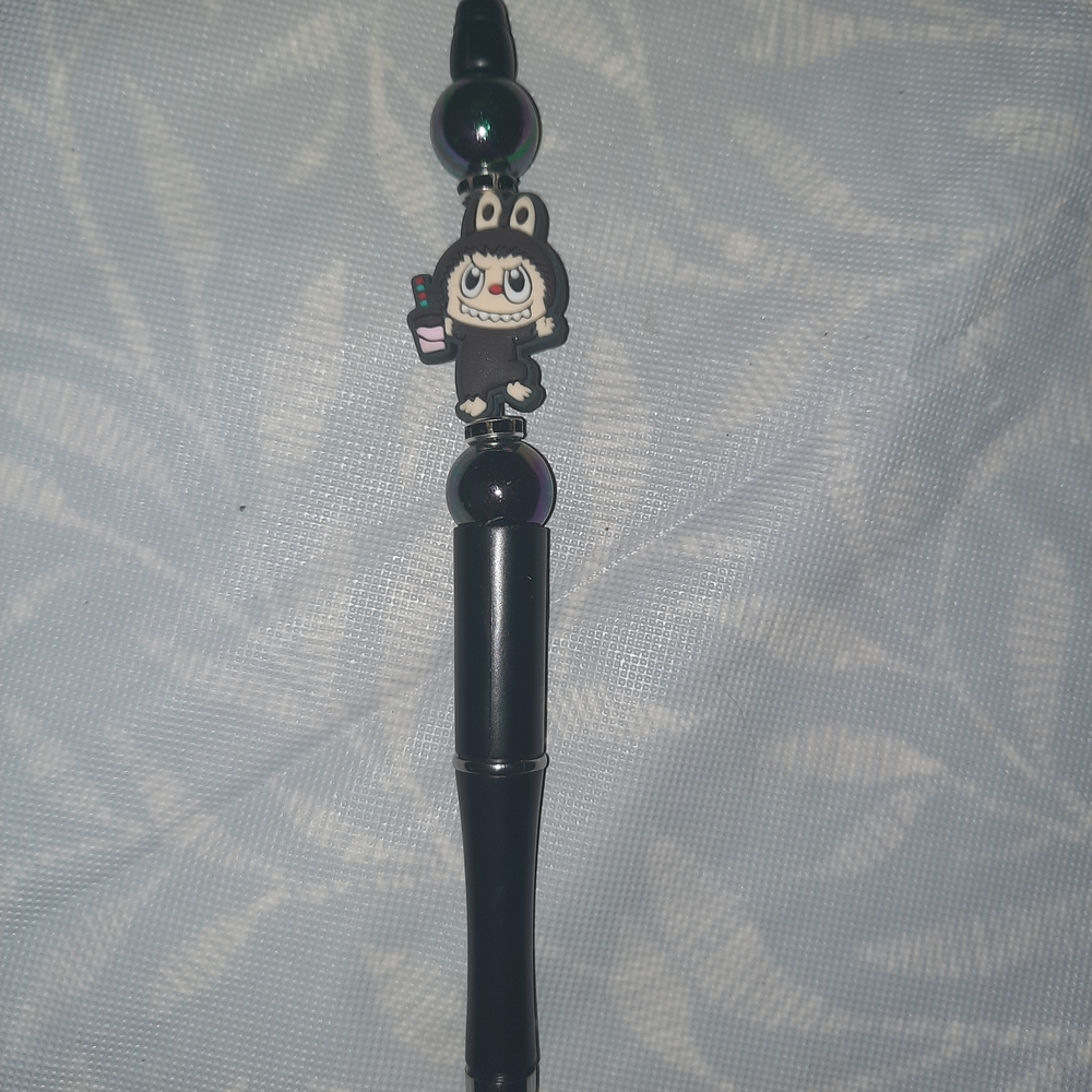 Black Character Charm Pen